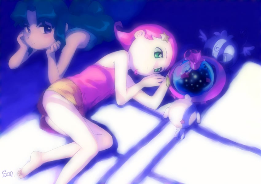 comet and meteor (cosmic baton girl comet-san) drawn by saeki_shouji