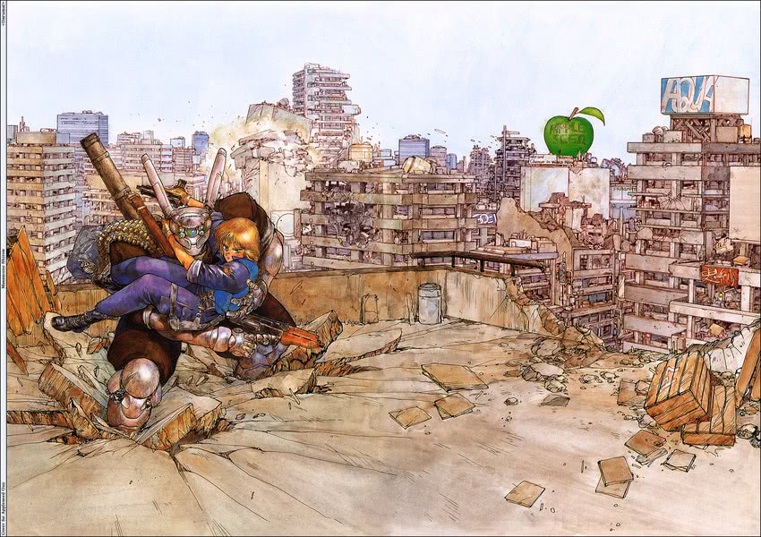 deunan knute and briareos hecatonchires (appleseed and 1 more) drawn by shirow_masamune