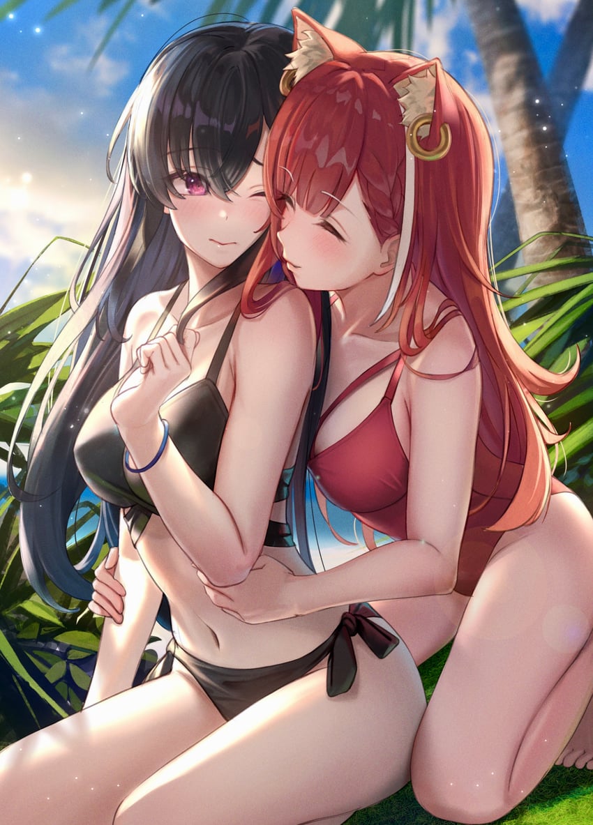 ichinose uruha and ratna petit (nijisanji and 2 more) drawn by shakkiyi