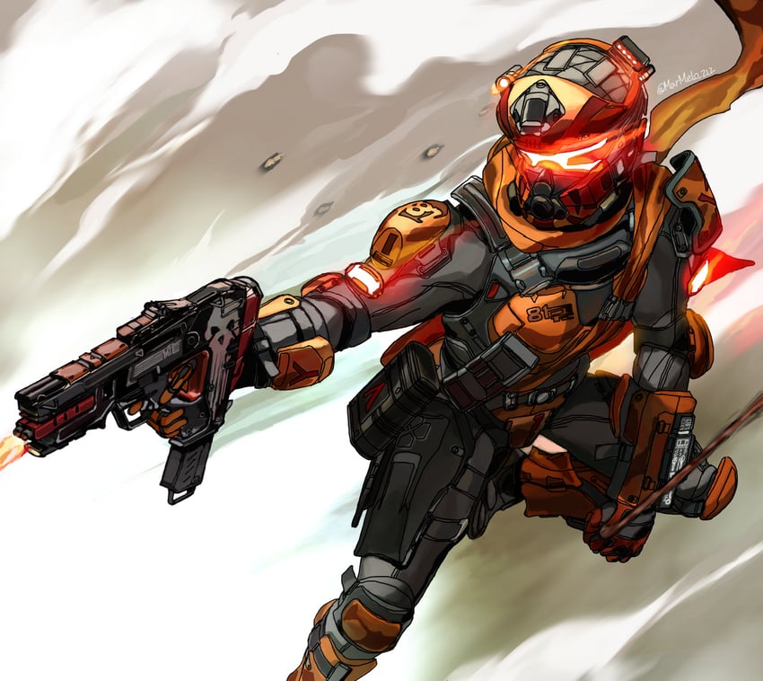 pilot and grapple pilot (titanfall and 1 more) drawn by kotone_a