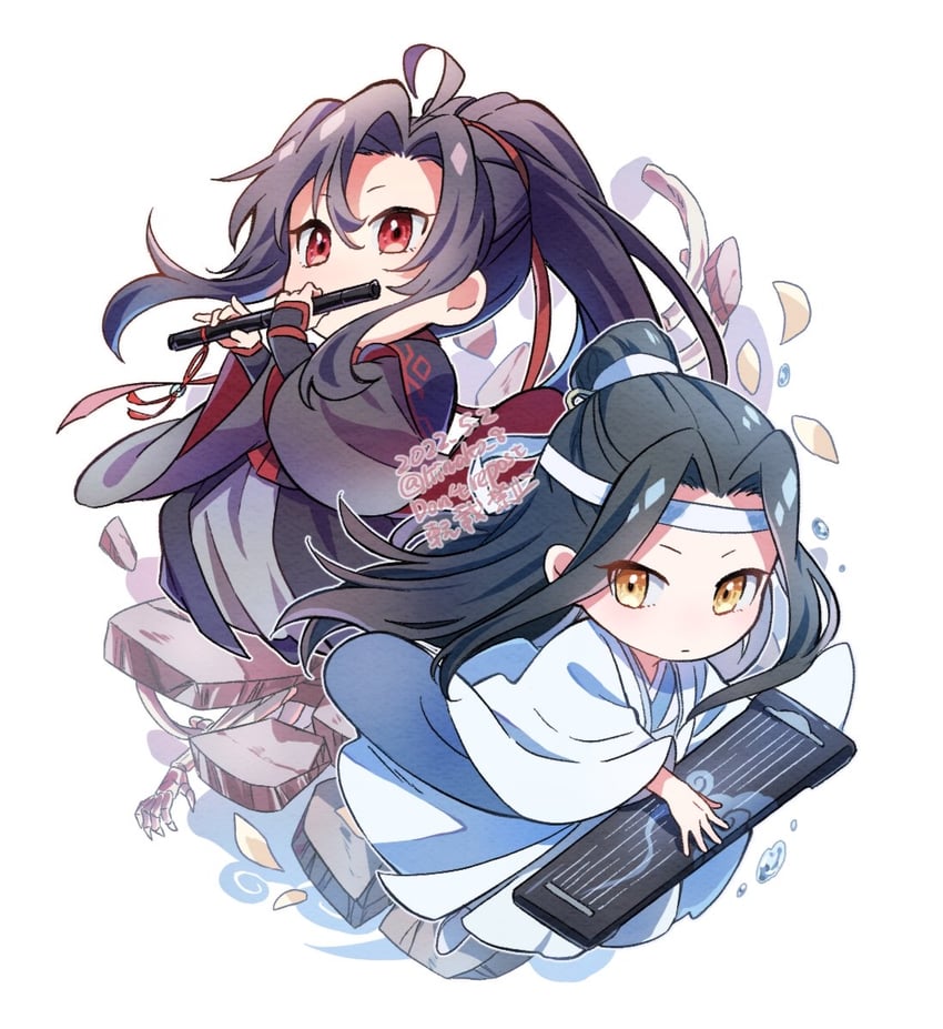wei wuxian and lan wangji (modao zushi) drawn by kimako_(kimako_8)