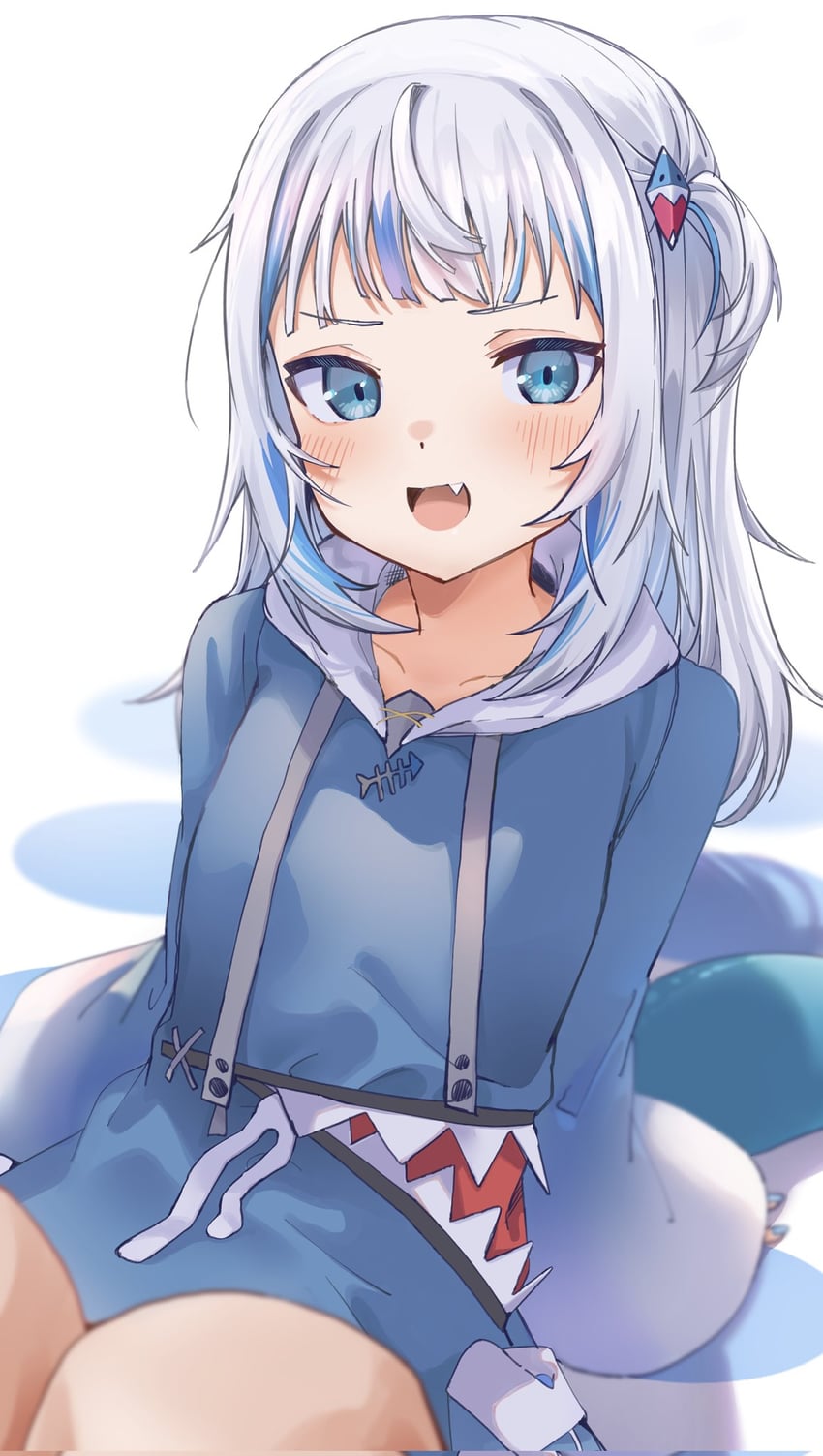 gawr gura (hololive and 1 more) drawn by angeldu