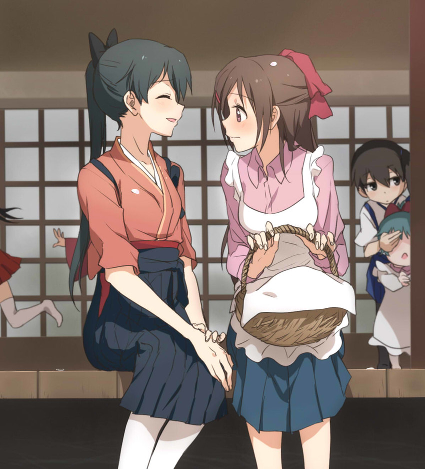 kaga, akagi, ryuujou, houshou, mamiya, and 1 more (kantai collection) drawn by kisetsu