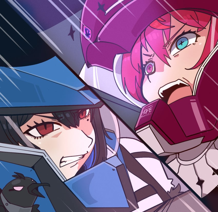 nerissa ravencroft and irys (hololive and 4 more) drawn by rayea