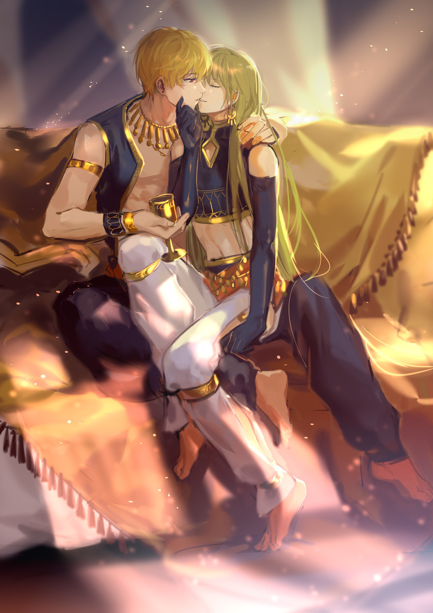 gilgamesh and enkidu (fate and 2 more) drawn by rrr_(reason)