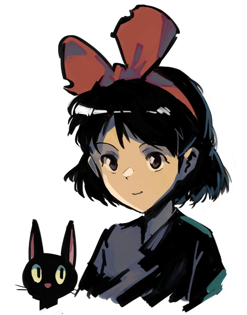 kiki and jiji (majo no takkyuubin) drawn by kornod