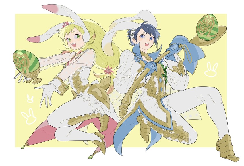 sharena and alfonse (fire emblem and 1 more) drawn by itou_(very_ito)