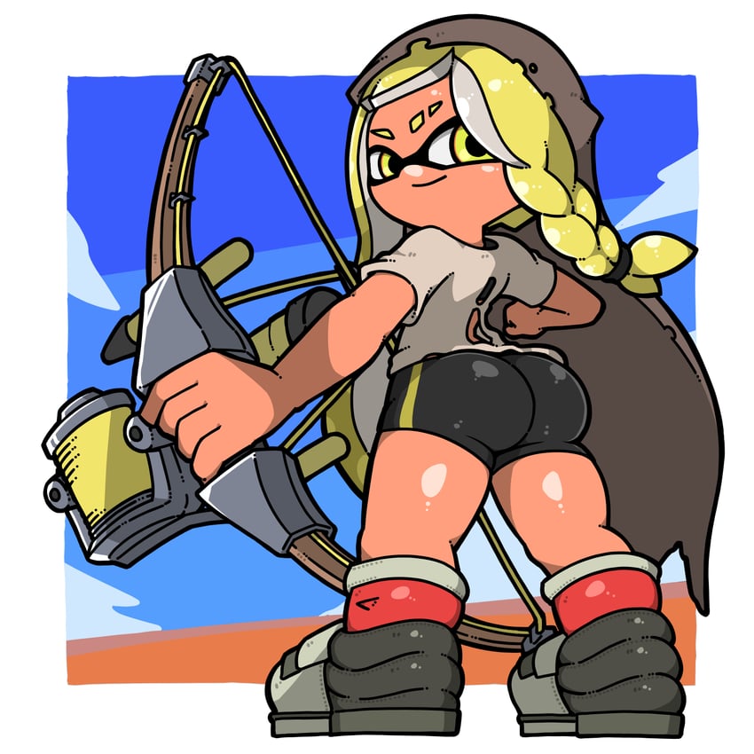 inkling player character, inkling girl, and veronika (splatoon) drawn by name_omoitukan2