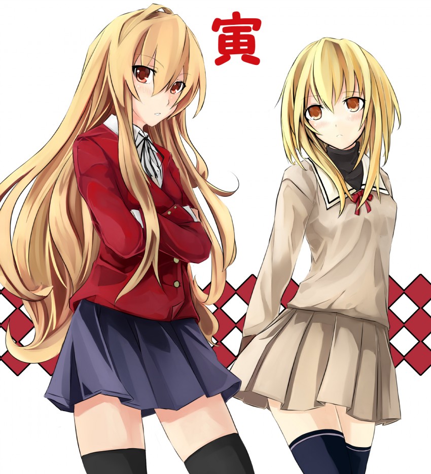 aisaka taiga and sohma kisa (toradora! and 1 more) drawn by takanashi_kei_(hitsujikan)