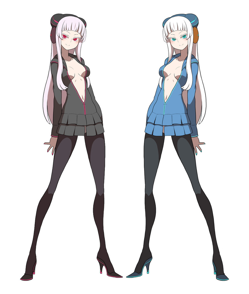 electro emilia and electro alice (original) drawn by ken_(koala)