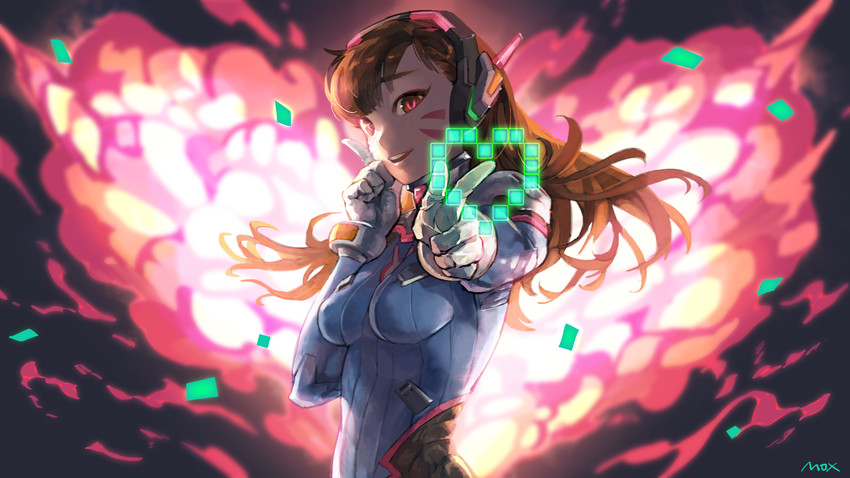 d.va (overwatch and 1 more) drawn by moxhum