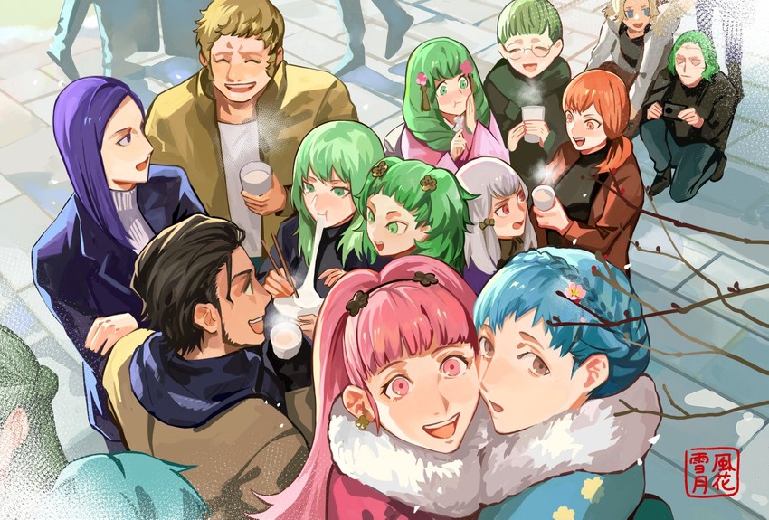hilda valentine goneril, lysithea von ordelia, marianne von edmund, claude von riegan, female byleth, and 10 more (fire emblem and 1 more) drawn by sawarame