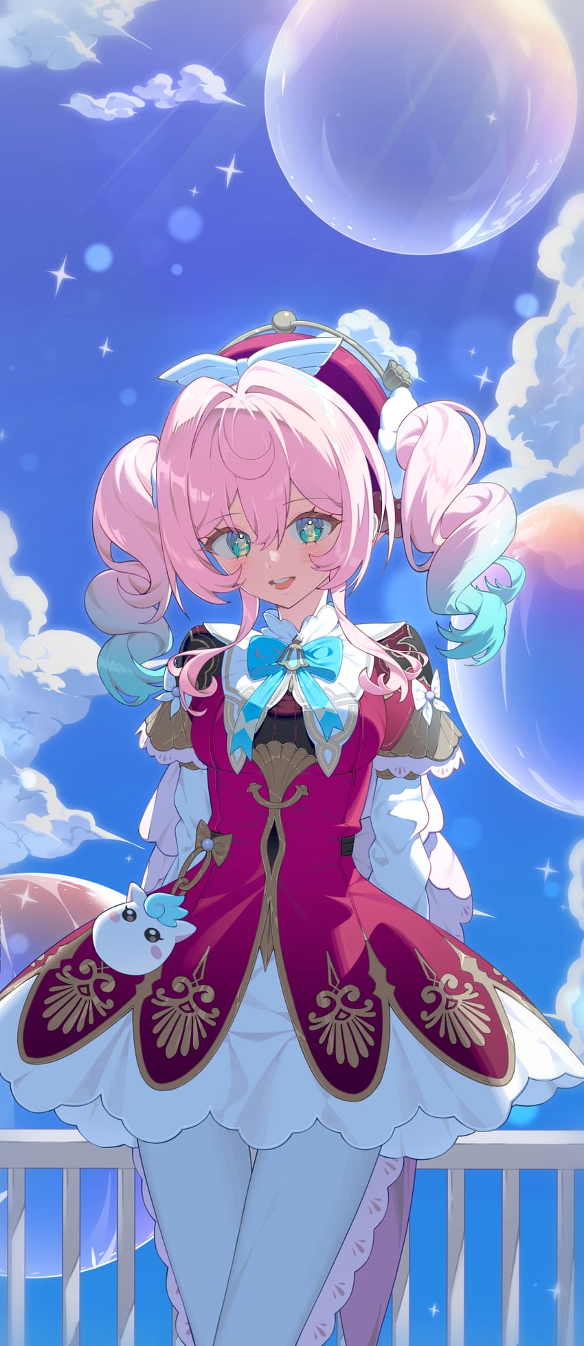 hyacine and little ica (honkai and 1 more) drawn by chyanu