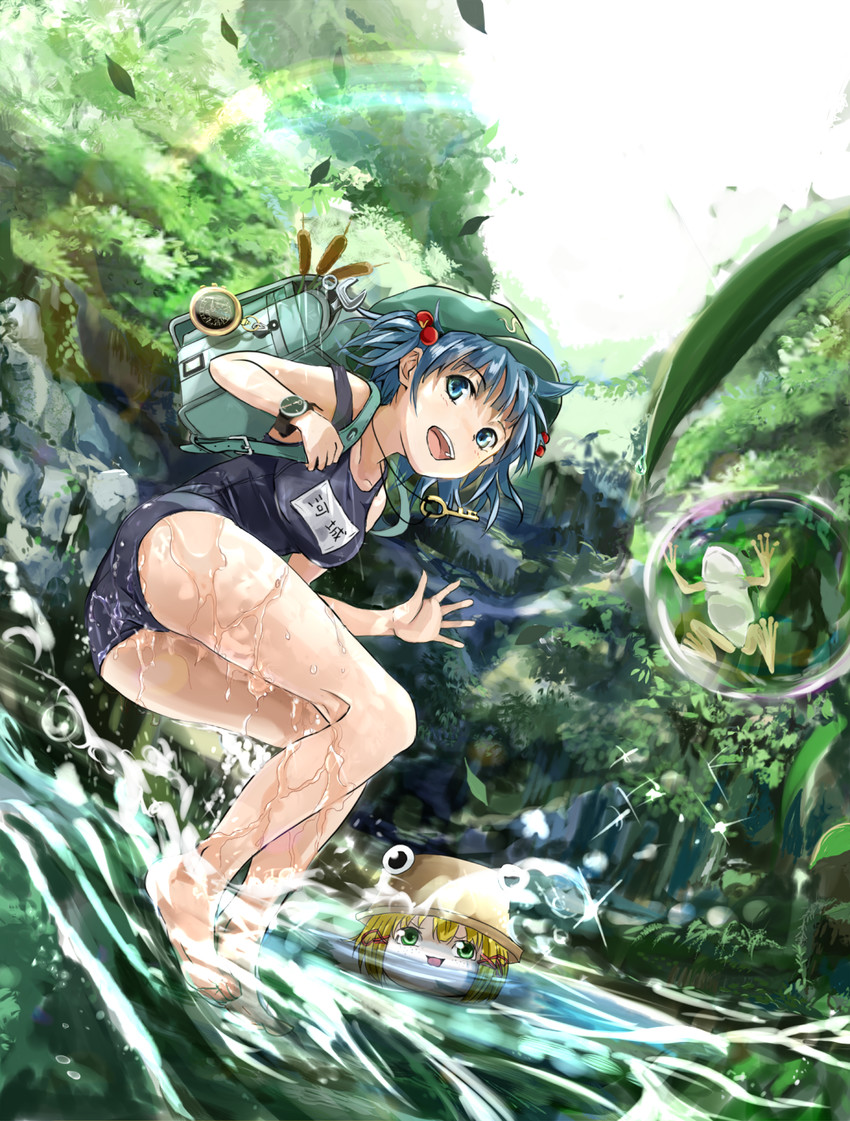 moriya suwako and kawashiro nitori (touhou) drawn by doraragi