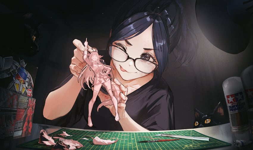 kiryu coco, kson, turn a gundam, and sazabi (hololive and 4 more) drawn by hyde_(tabakko)