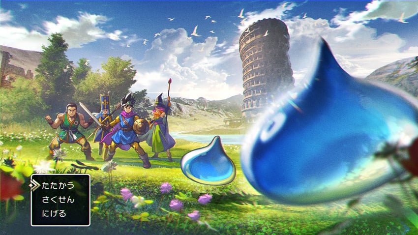 slime, priest, hero, martial artist, and mage (dragon quest and 1 more) drawn by shinwoo_choi