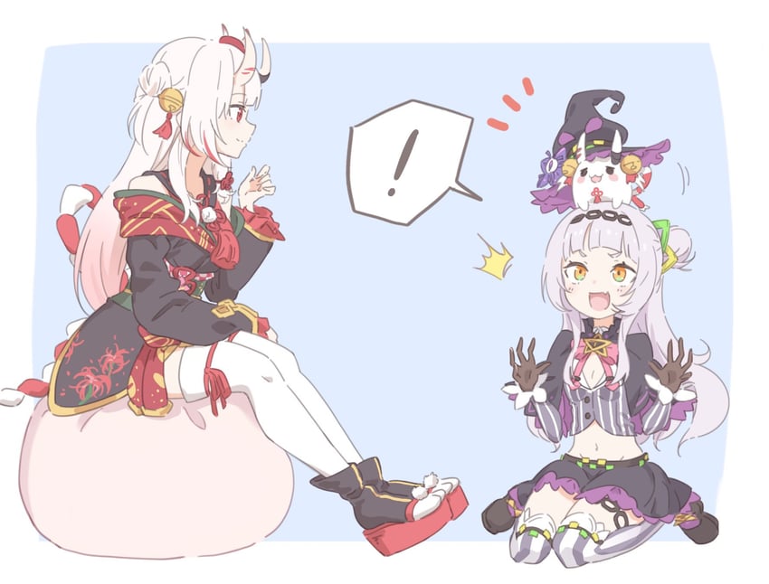 murasaki shion, nakiri ayame, and poyoyo (hololive) drawn by o_kudake
