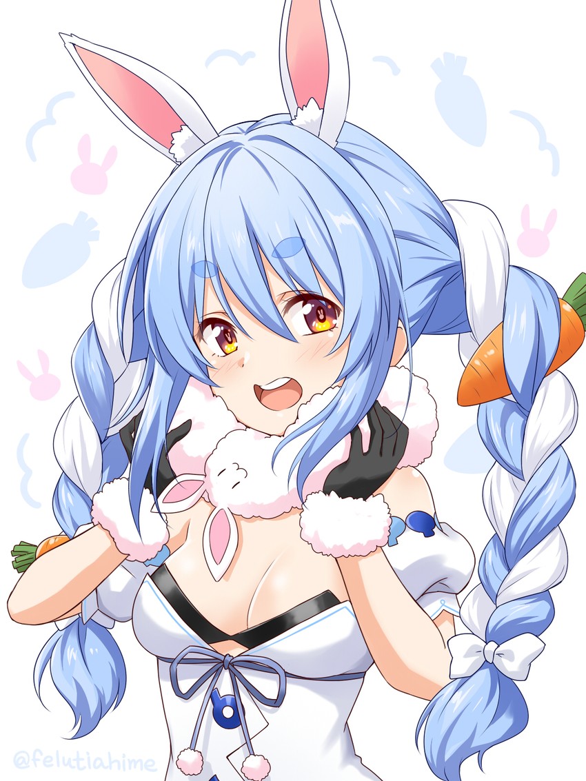 usada pekora and don-chan (hololive) drawn by felutiahime