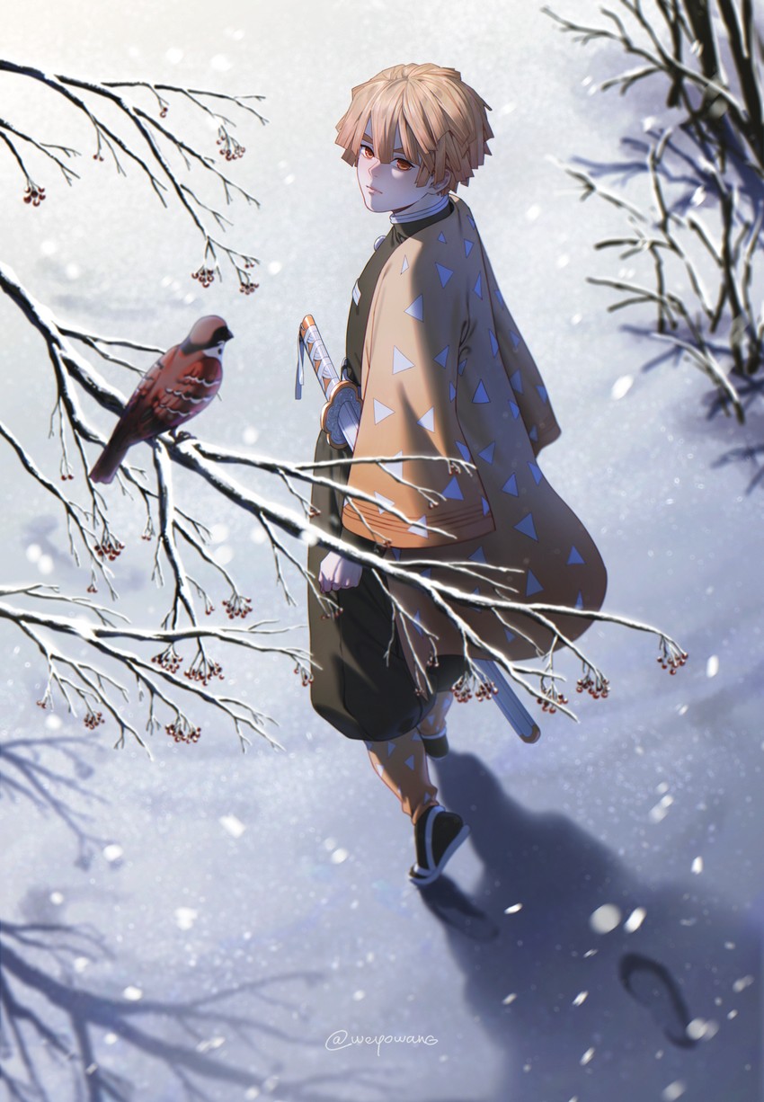 agatsuma zenitsu and chuntarou (kimetsu no yaiba) drawn by weyowang