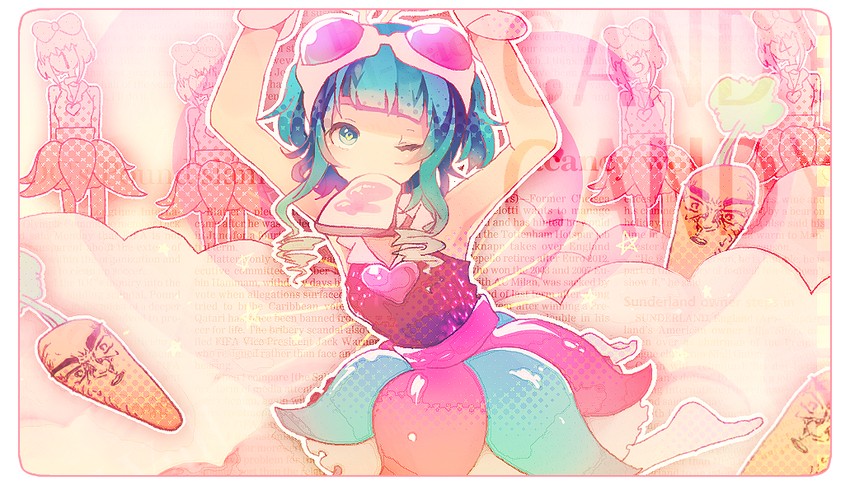 gumi and kyary pamyu pamyu (vocaloid and 1 more) drawn by miwasiba