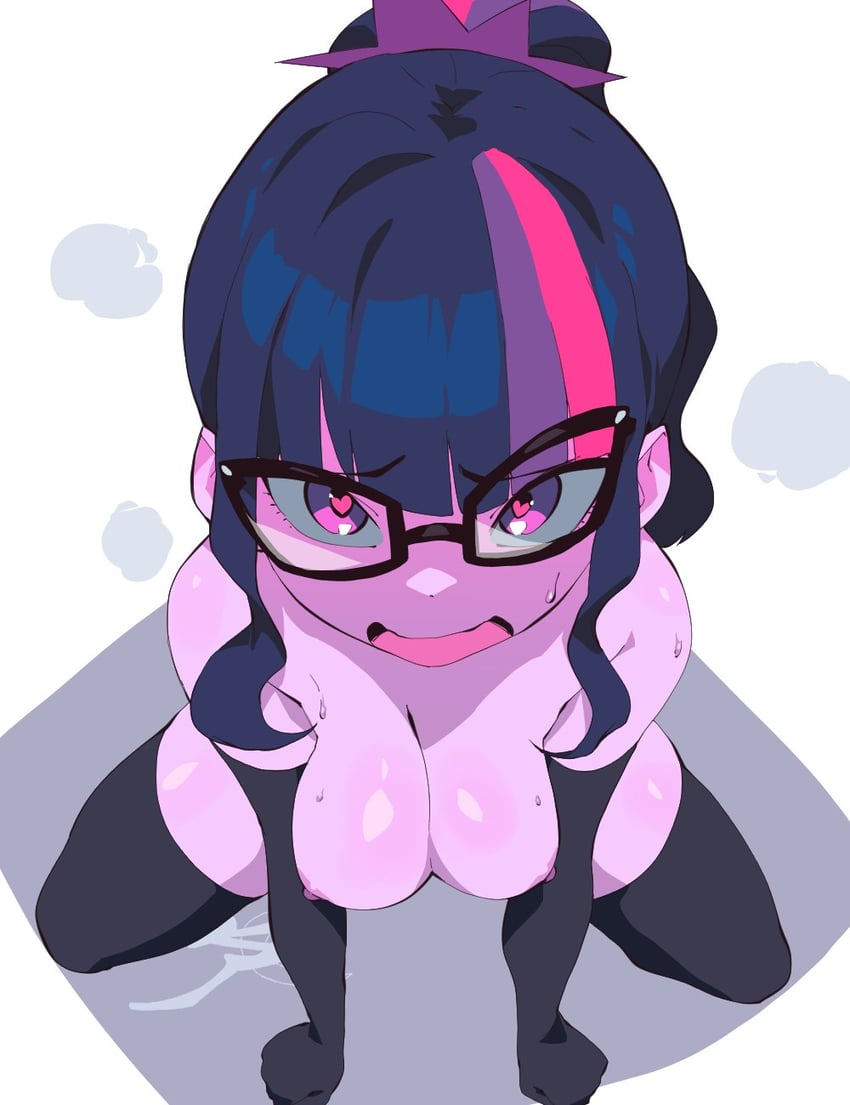 twilight sparkle and sci-twi (my little pony and 2 more) drawn by aetherion