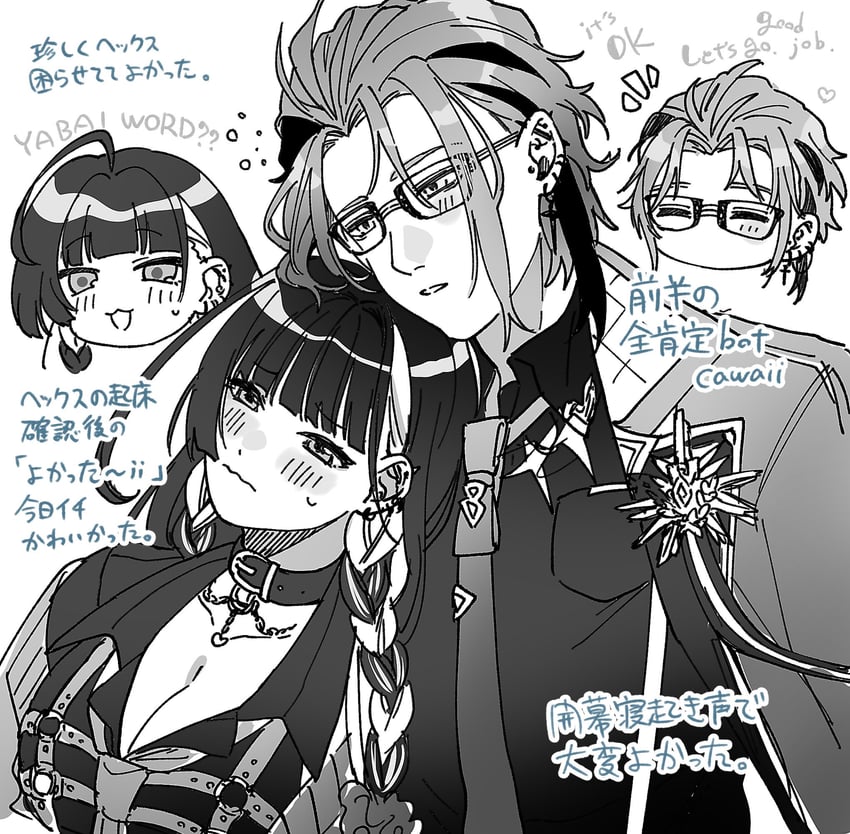 meloco kyoran and hex haywire (nijisanji and 1 more) drawn by kaburagi_(pnoir087)