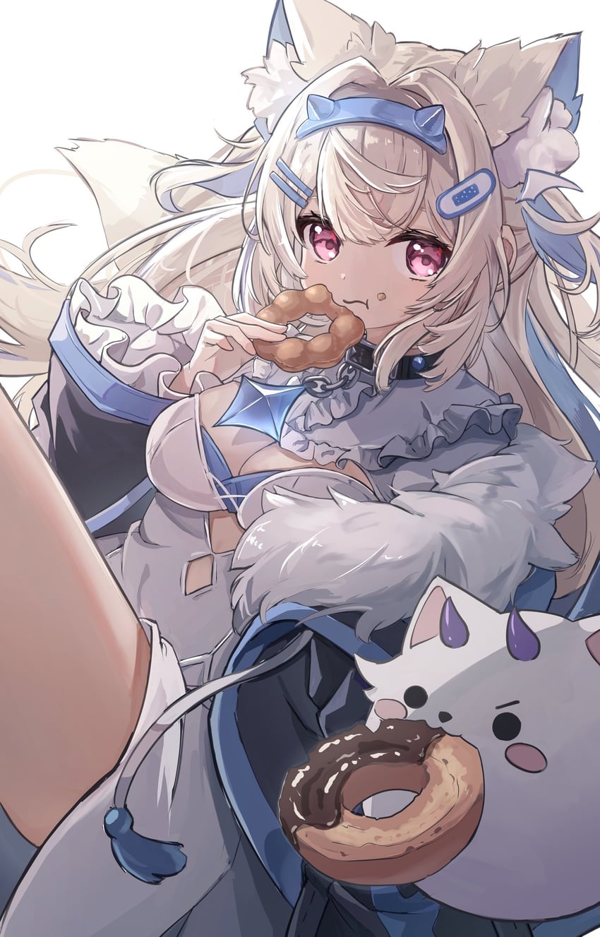 fuwawa abyssgard and perroccino (hololive and 1 more) drawn by halu_1113