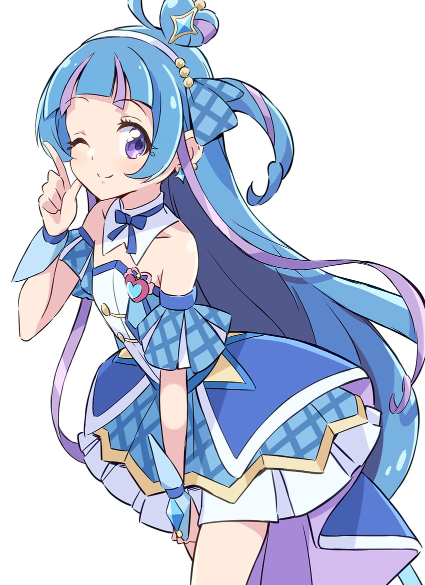 aokaze nana and cure wink (precure and 1 more) drawn by chikuwa_(majihima)