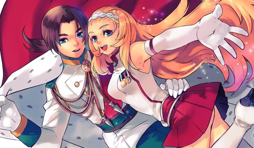 anlucea and touma (dragon quest and 1 more) drawn by satounu