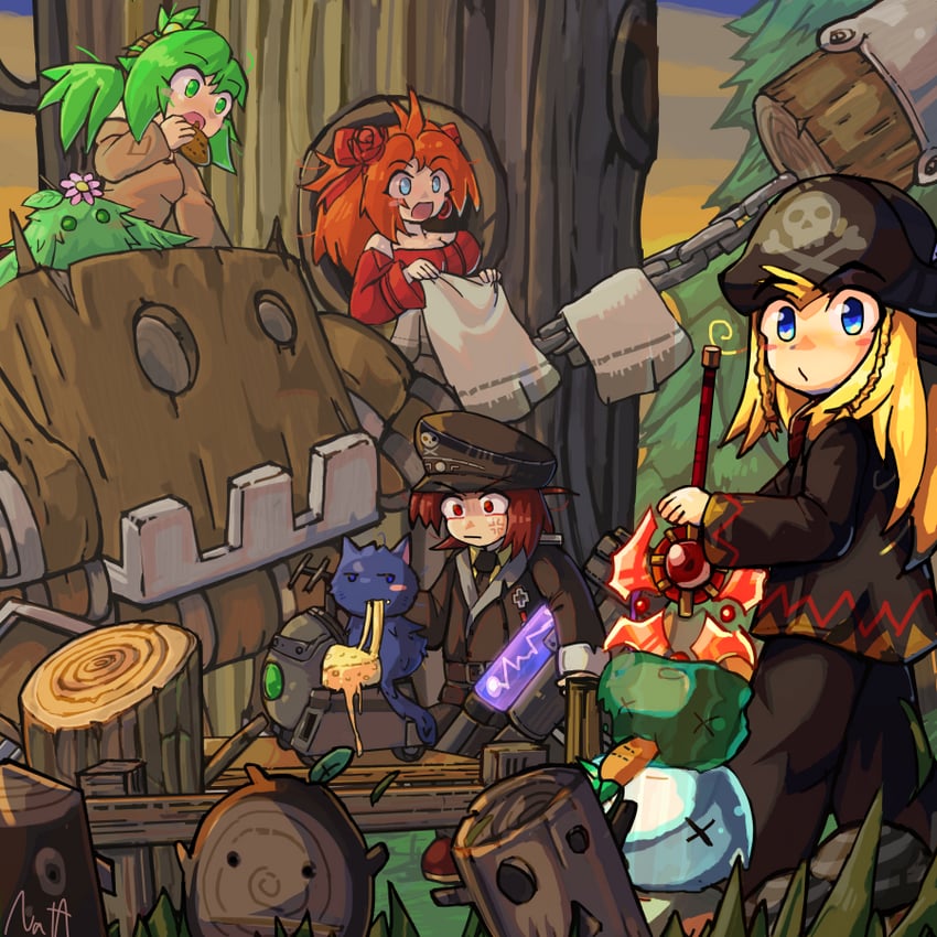 natalie, lance, anna, matt, nolegs, and 6 more (epic battle fantasy) drawn by nat-a-fugue