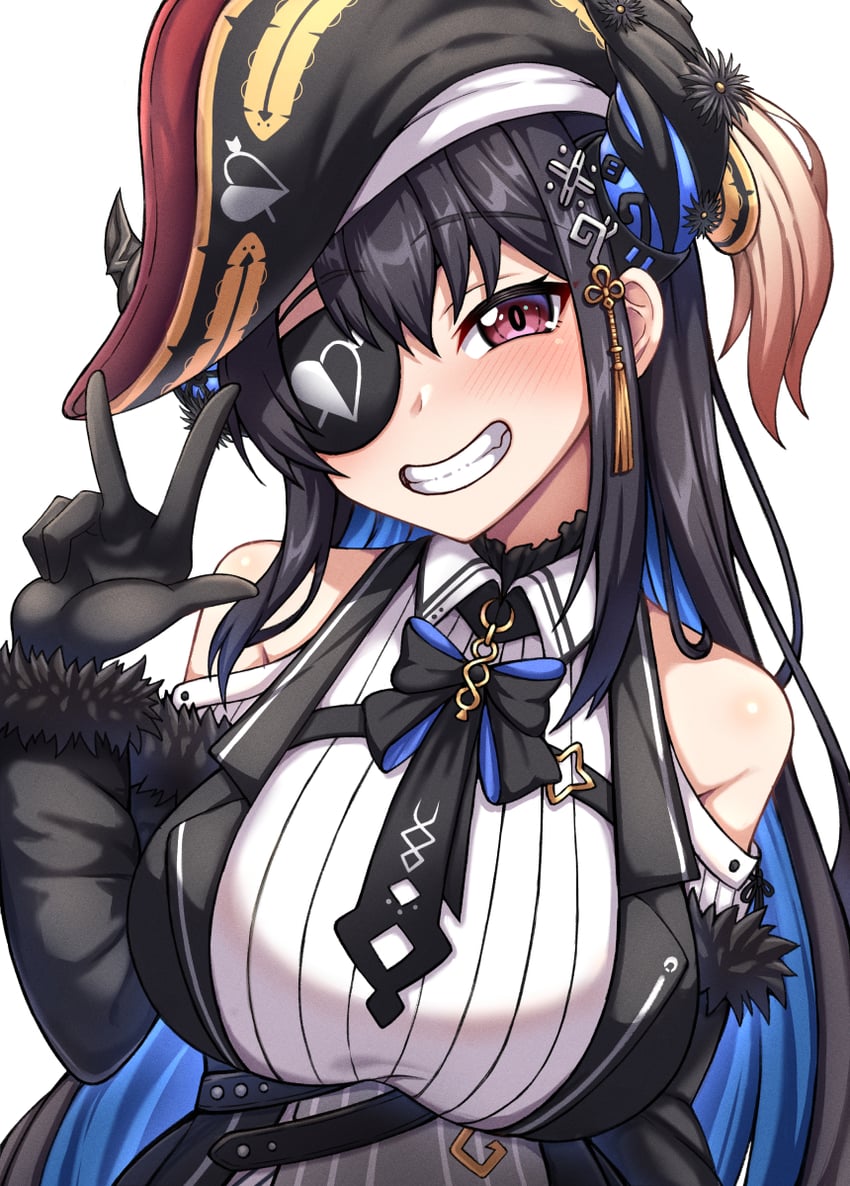 houshou marine and nerissa ravencroft (hololive and 1 more) drawn by kina_(akina736)