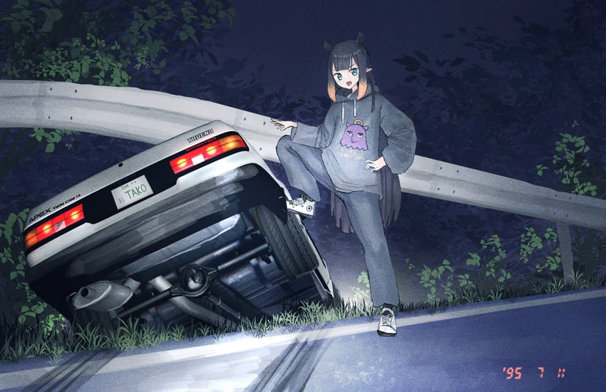 ninomae ina'nis and takodachi (hololive and 2 more) drawn by advarcher