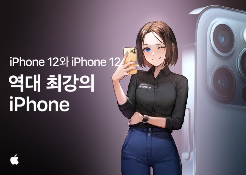 samsung sam (apple inc. and 1 more) drawn by peachpa
