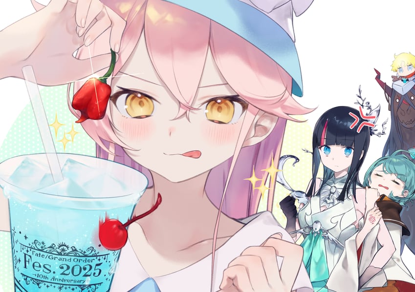 utsumi erice, voyager, kijo kouyou, karin, and koharu f riedenflaus (fate and 2 more) drawn by daisi_gi