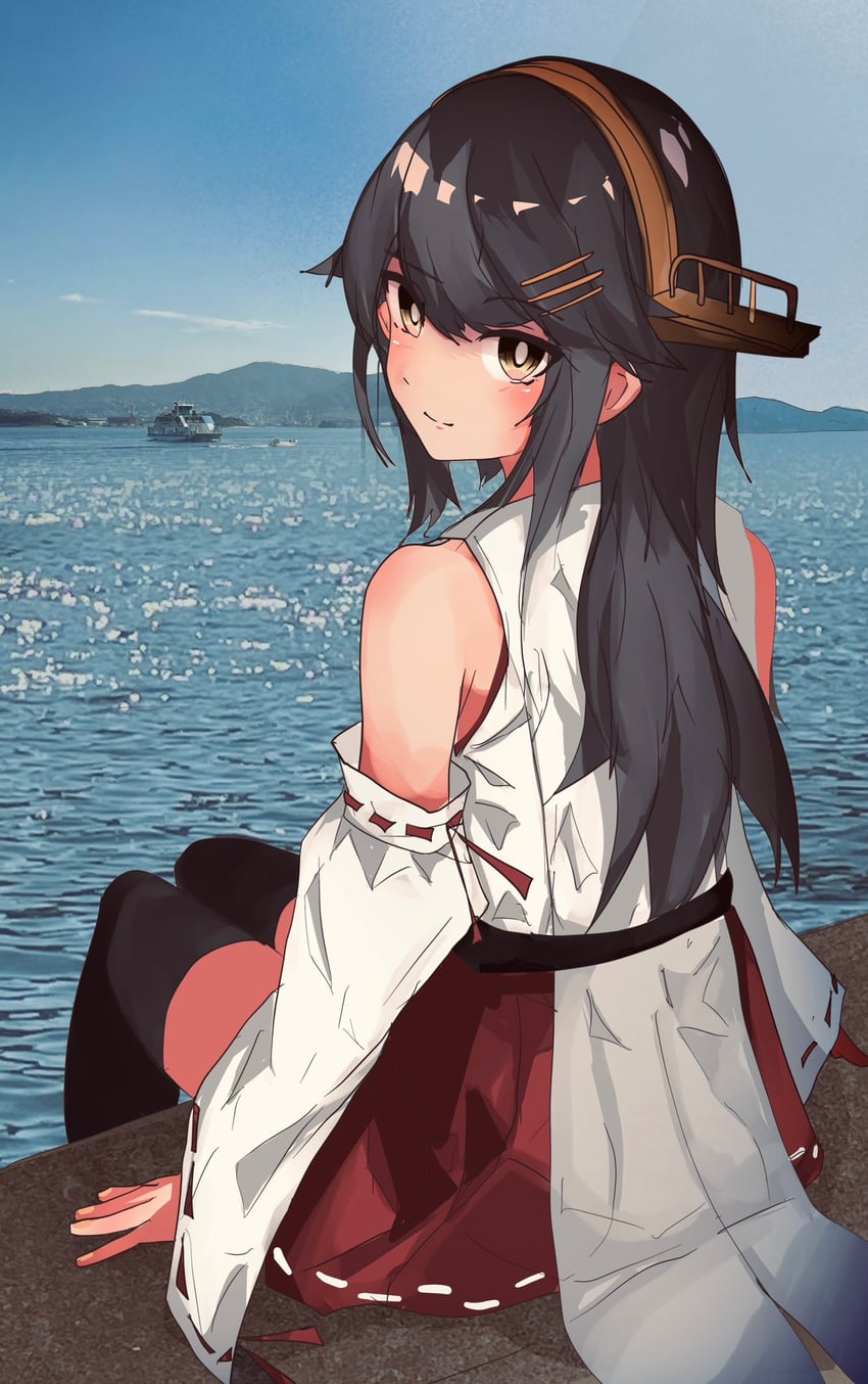 haruna and haruna kai ni (kantai collection) drawn by miron_(mirona33)