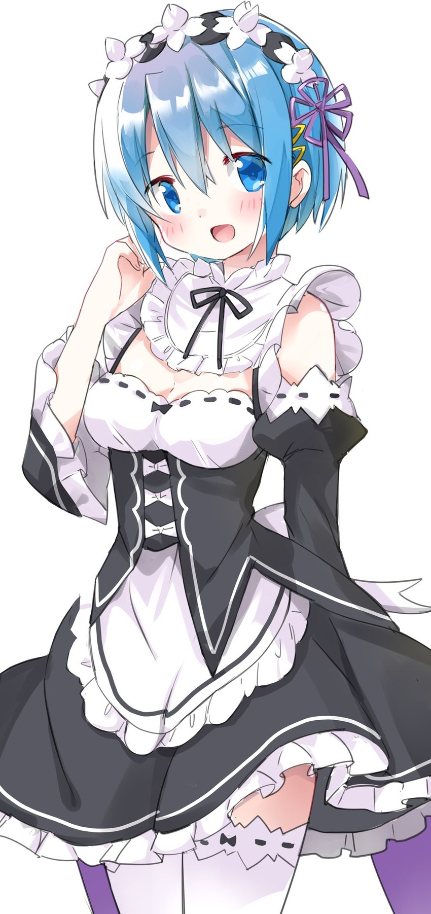 miki sayaka and rem (mahou shoujo madoka magica and 1 more) drawn by tsubaki_(tatajd)