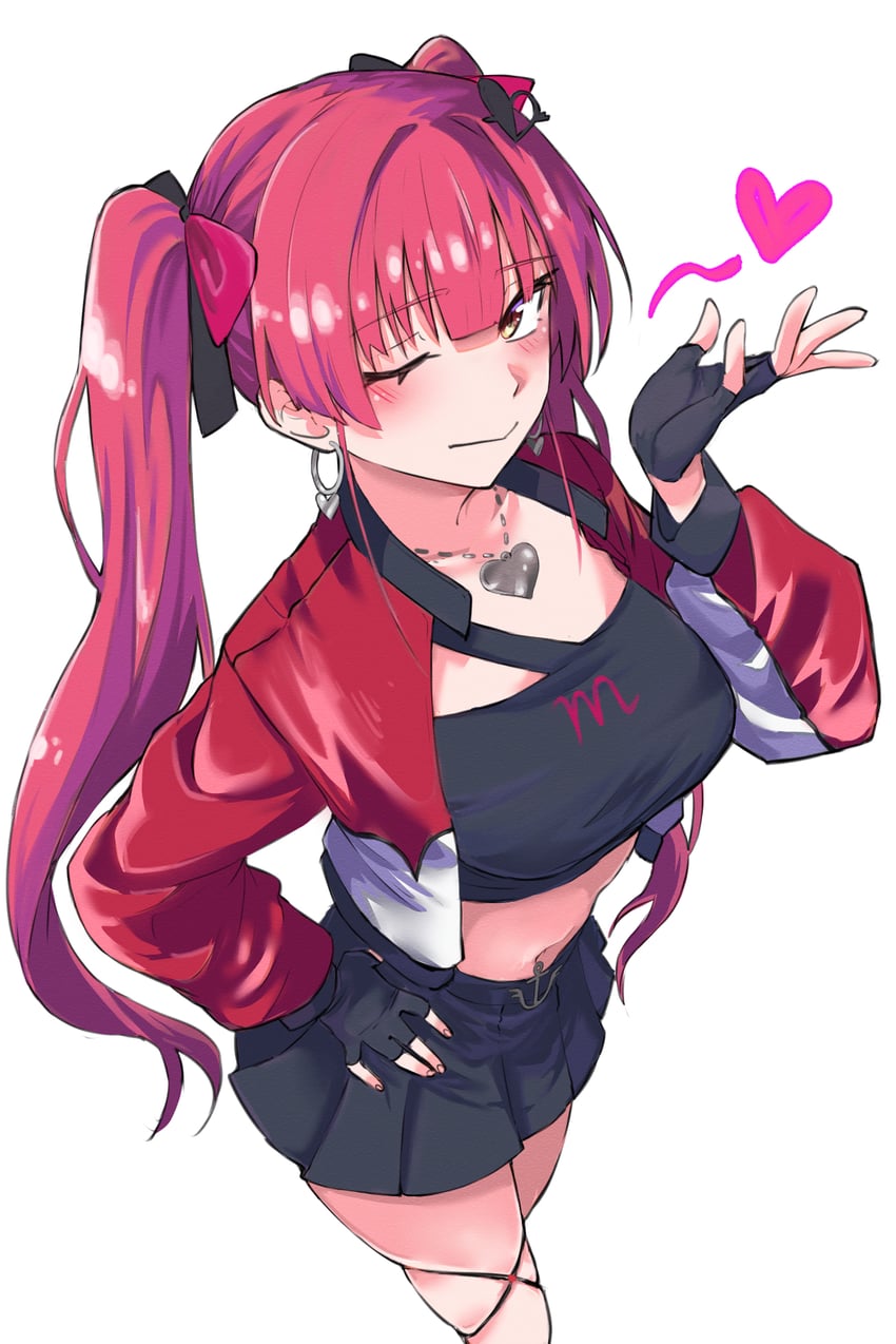 houshou marine (hololive and 1 more) drawn by karakr_shin