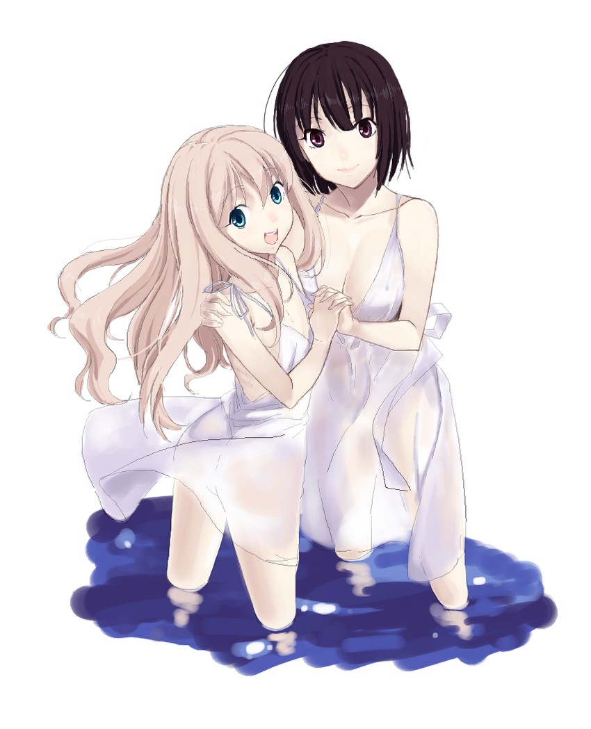 kawamura reo and sawaguchi mai (sono hanabira ni kuchizuke wo) drawn by kirisato_itsuki