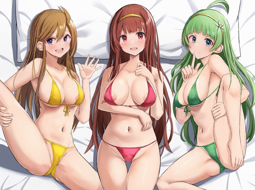 tokoro megumi, tanaka kotoha, and shimabara elena (idolmaster and 1 more) drawn by tabii