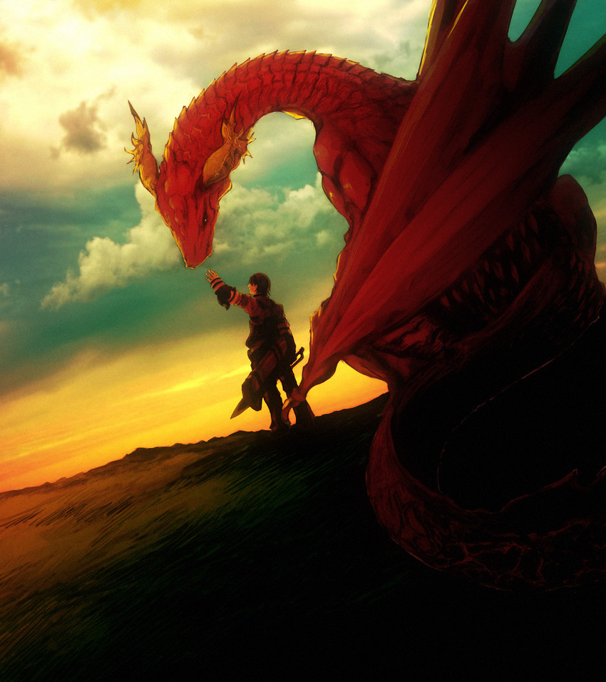 caim and angel (drag-on dragoon and 1 more) drawn by sowaka