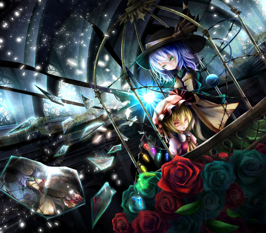 flandre scarlet and komeiji koishi (touhou) drawn by atsuya_(haru9741)