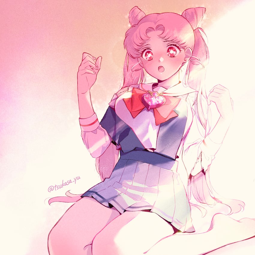 chibi usa (bishoujo senshi sailor moon and 1 more) drawn by karasa_(tsukasa_yu)