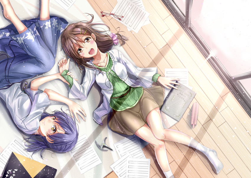 kisaragi chihaya and hagiwara yukiho (idolmaster) drawn by izuki_(toneya)