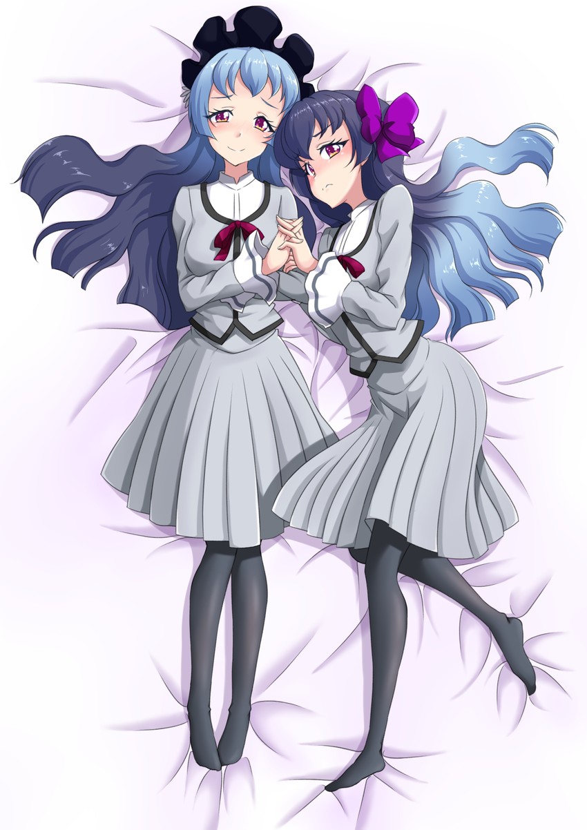 shirayuri kaguya and shirayuri sakuya (aikatsu! and 1 more) drawn by shiruppo