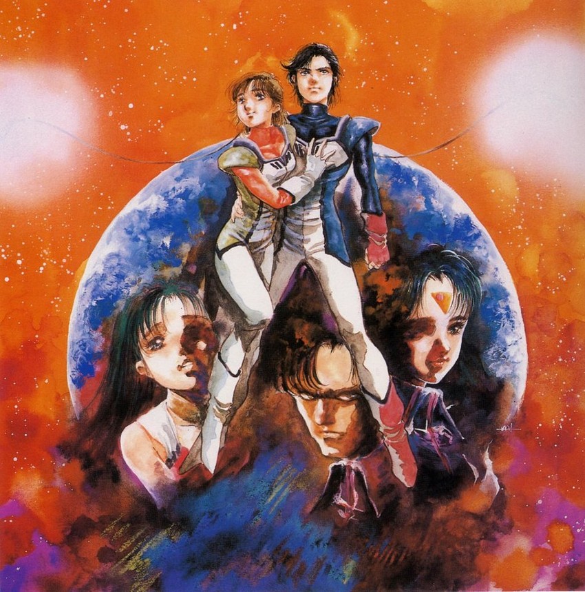 emaan, mome, mimsy raas, katsuragi kei, chiram, and 3 more (orguss and 1 more) drawn by mikimoto_haruhiko