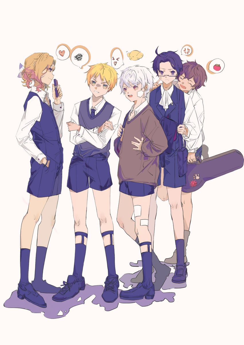 united kingdom, france, prussia, spain, and austria (axis powers hetalia) drawn by youlizuihua919
