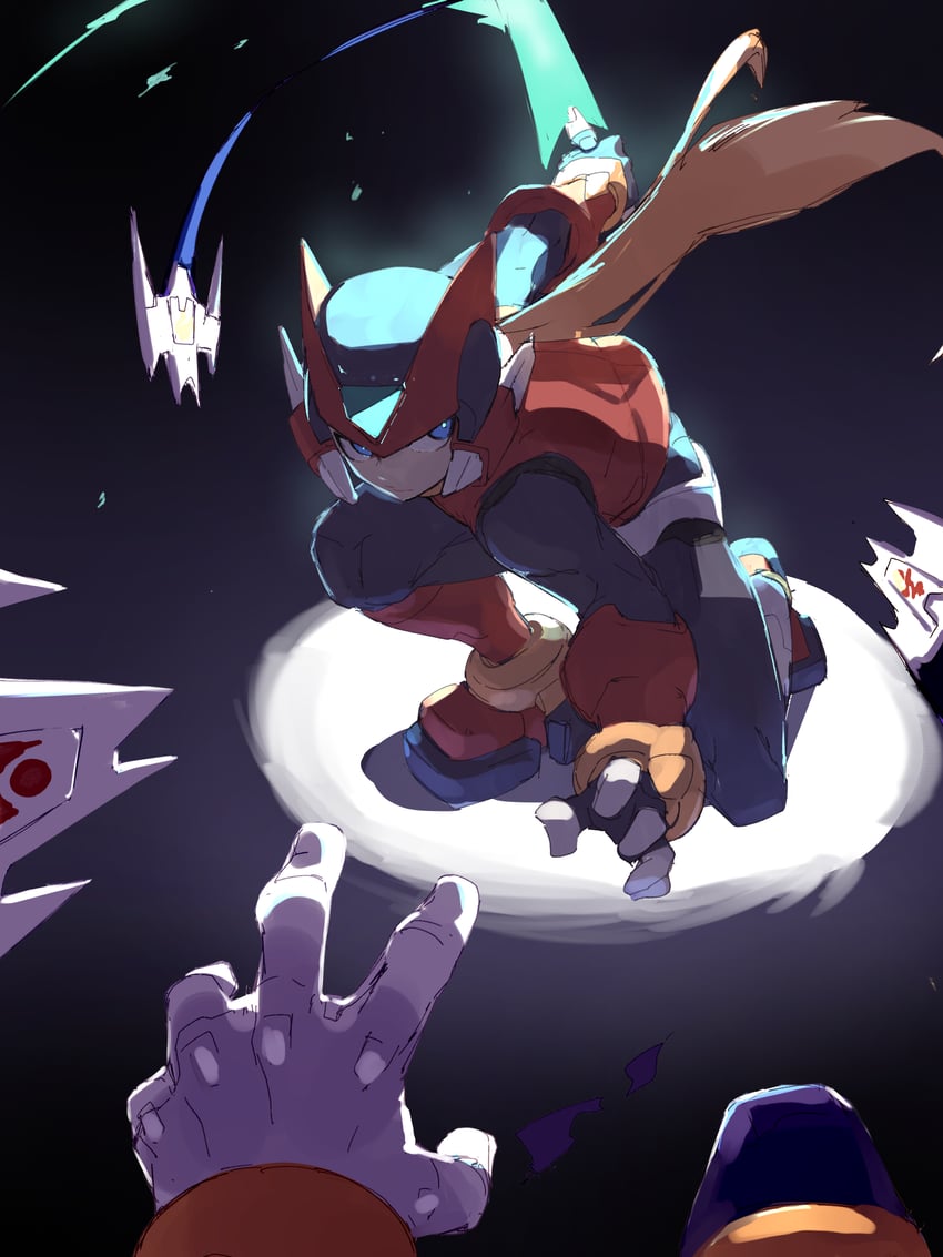 zero, zero(z), and hidden phantom (mega man and 1 more) drawn by omochi_(mochi_skymega)