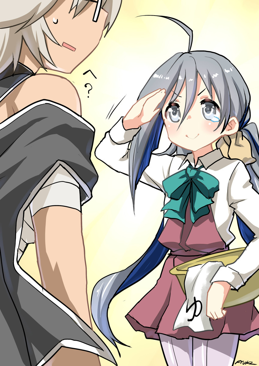 musashi, kiyoshimo, and musashi kai (kantai collection) drawn by ryuki_(ryukisukune)