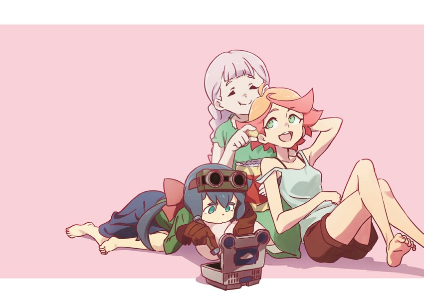 amanda o'neill, constanze amalie von braunschbank-albrechtsberger, and jasminka antonenko (little witch academia) drawn by tama_(tama-s)