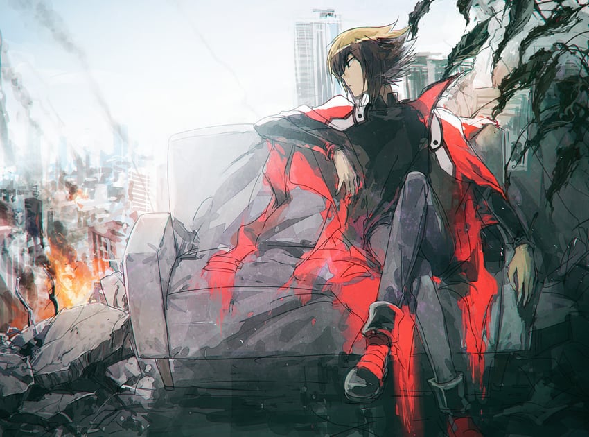 yuki judai (yu-gi-oh! and 1 more) drawn by moribuden